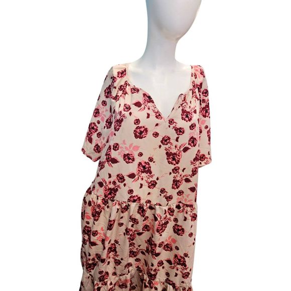 MPH Collection Plus Size Floral Boho Dress 1X Womens - Picture 4 of 9